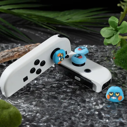 Vista 7 de WISHAVEN Lindas tapas Joycon para agarre de pulgar compatibles con Nintendo Switch Zelda, funda de silicona suave para Nintendo SwitchOLEDLite
