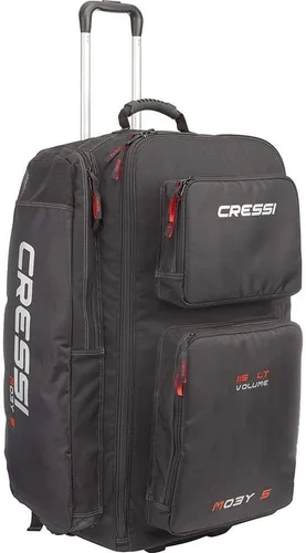 Vista 11 de Cressi Strong Capacity Roller Luggage Bag with Backpack Straps - Moby 5 designed in Italy