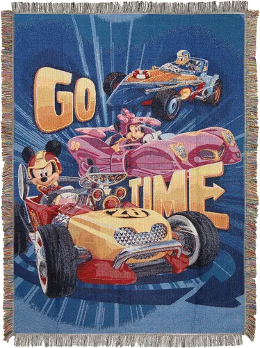 Vista 3 de Northwest - Manta de tapiz tejida de Mickey Mouse, 48 x 60 pulgadas, Get Set Go