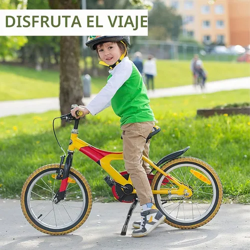 Vista 6 de Kickstand para niños bicicleta para 16, 18, 20 pulgadas, ajustable, plegable, montaje central, bicicletas para niños, aleación de aluminio negro