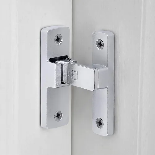 Vista 7 de INIRET Cerradura de puerta de granero de 90 grados, pestillo de aleación de zinc de alta calidad, pestillos de puerta abatible para gabinetes, baño