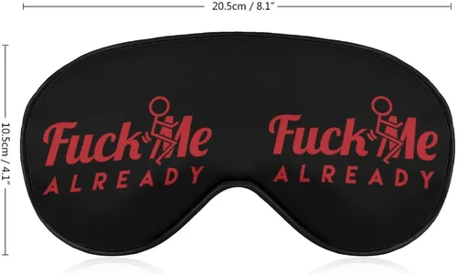 Vista 2 de Fuck Me Already - Antifaz para dormir, con vendaje de ojos, suave, con correa ajustable para hombres y mujeres