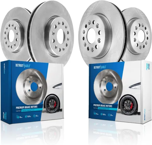 Vista 67 de Detroit Axle - Rotores de freno para Chrysler 200 2015 2016 2017, Rotores de freno de disco de reemplazo: 12.01" pulgadas delantero y 10.95