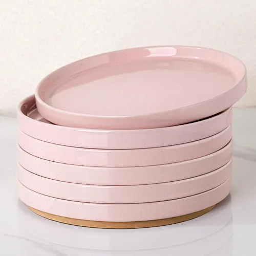 Vista 15 de AmorArc Juego de 6 platos de cerámica, esmalte mate de 8.0 pulgadas para cocina, postre, ensalada, aperitivo, platos pequeños para platos llanos