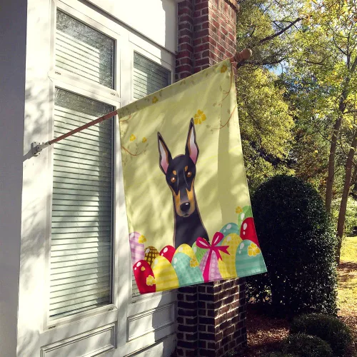 Vista 825 de Caroline's Treasures BB1923GF Bandera decorativa para jardín con diseño de Border Collie, para caza de huevos de Pascua, para jardín, jardín, patio