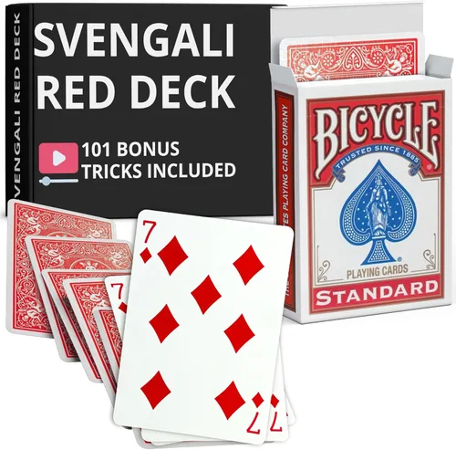 Vista 47 de Ted's Sterling Magic Precision Red Rider Back Bicycle Mazo Svengali con Instrucciones para 100+ Trucos (2 de Tréboles)