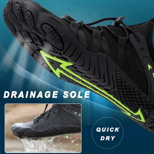 Vista 5 de Zapatos acuáticos para hombre y mujer, descalzos, para exteriores, para playa, natación, piscina, río, secado rápido, navegación, pesca, buceo