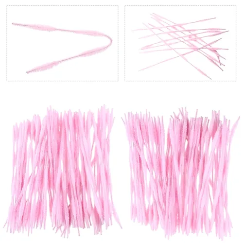 Vista 7 de 200 piezas giratorias con baches para decoración de tallos, varillas trenzadas, tubos flexibles hechos a mano, suministros peludos para hacer