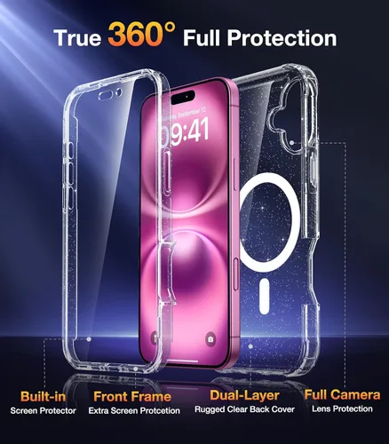 Vista 1047 de DIACLARA - Funda transparente compatible con iPhone XR 6.1 pulgadas 2018
