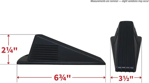 Vista 8 de Shepherd Hardware 3762E Cuña de puerta de plástico duro resistente, color negro