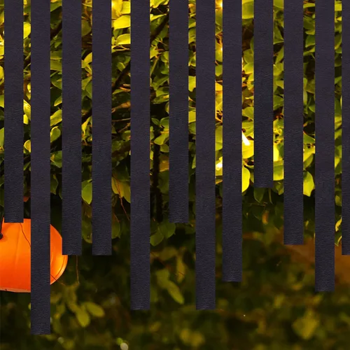 Vista 5 de Papel crepé negro de Halloween Streamers de 492 pies