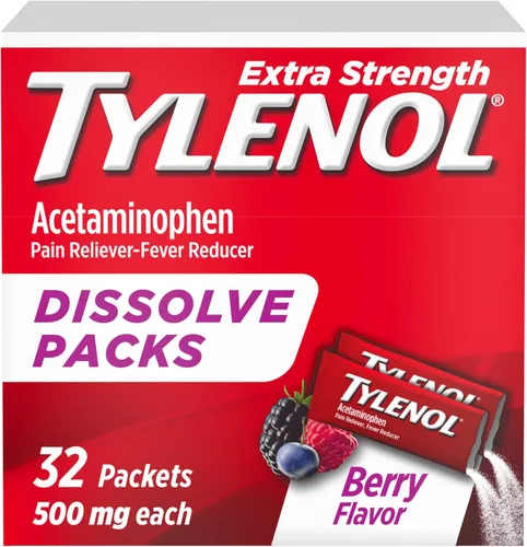 Vista 9 de Tylenol Paquetes de disolución extra fuerte, 500 mg de acetaminofén analgésico y reductor de fiebre, paquetes de polvo para llevar para dolores