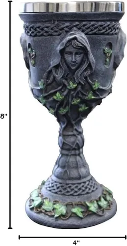 Vista 2 de Nemesis Now Ltd - Cáliz medieval renacentista para madre doncella de doncella triple diosa, 12 onzas