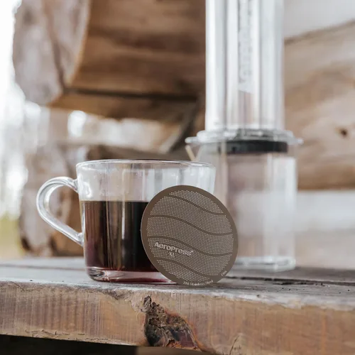 Vista 5 de AeroPress XL Filtro Reutilizable de Acero Inoxidable 316, Filtro de Café de Metal Duradero, Sostenible, Ecológico, Apto para Viajes, Se Ajusta a