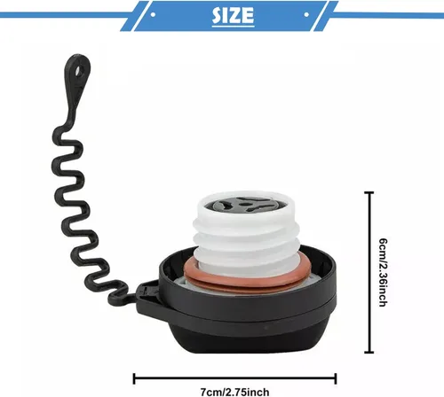 Vista 4 de Tapa de llenado de depósito de combustible de gasolina compatible con Volvo 04-18 S60 / 2016 S60 Cross Country / 07-15 S80 / 15-18 V60 Cross Country