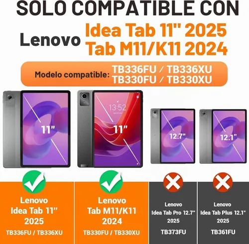 Vista 2 de Funda resistente ZenRich para Lenovo Idea Tab 11 de 11" 2025