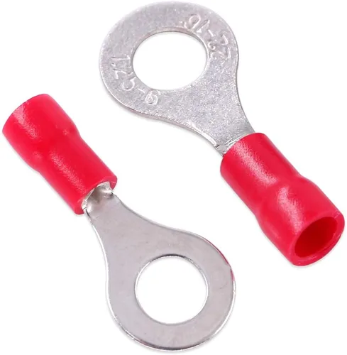 Vista 3 de Glarks 100pcs 22-16 calibre M6 anillo eléctrico aislado rápido empalme terminales conectores