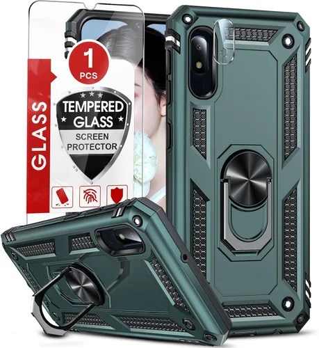 Vista 123 de LeYi Funda para Moto G Stylus 2022 4G (no compatible con 5G), funda para Moto G Stylus con 2 protectores de pantalla, funda protectora de grado Oro