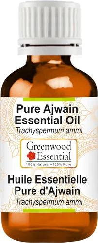 Vista 4 de Greenwood Essential Aceite esencial puro de Ajwain (Trachyspermum ammi) con cuentagotas de vidrio destilado al vapor 0.2 fl oz (0.16 oz)