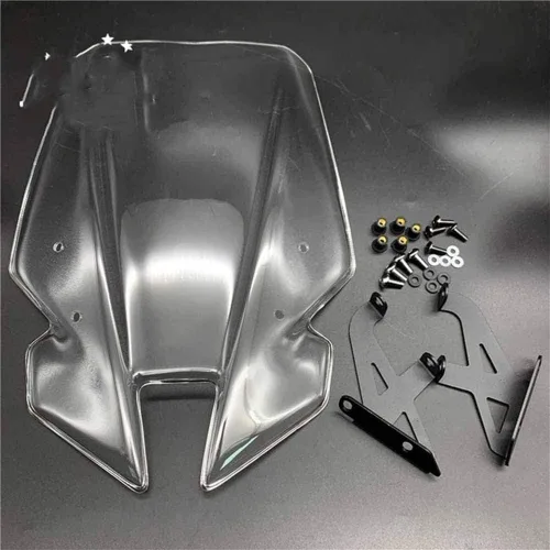 Vista 7 de GLoyer Motorcycle Windshield Motorcycle Windshield WindScreen Visor Viser Wind Deflector Fits Compatible with MT09 MT-09 17 FZ-09 FZ09 2017 2018