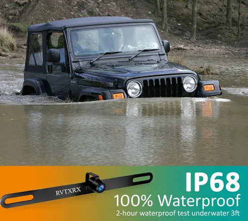 Vista 4 de Cámara de respaldo con ángulo de visión amplio de 170 grados, impermeable IP68, placa de matrícula de alta definición para mini automóvil
