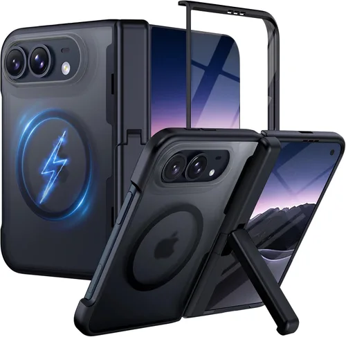 Vista 63 de Hualele - Funda magnética para Samsung Galaxy S24 Plus/S25 Plus con soporte de metal, [compatible con MagSafe]