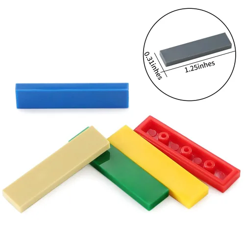 Vista 3 de Azulejo de 1 × 480 piezas y piezas de ladrillos MOC planos, bloques de construcción multicolores a granel para suelo de pared de superficie lisa