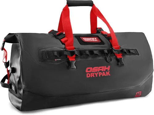 Vista 12 de Bolsa de lona impermeable 25L/40L/60L – Bolsa trasera de motocicleta resistente, bolsa seca enrollable para viajes, camping, canotaje, kayak