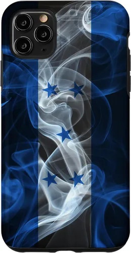 Vista 13 de iPhone 16 Smoky Honduras Flag - Funda de orgullo hondureño estilo humo