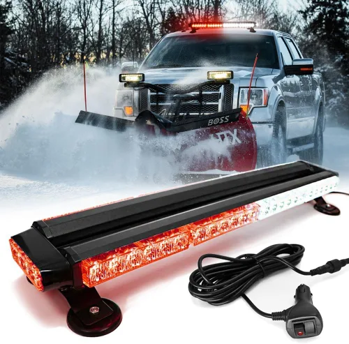 Vista 19 de Barra de luz estroboscópica de emergencia de 14.5'' con 32 LED para techo, doble lado, luz de advertencia de peligro, luz de seguridad con imán