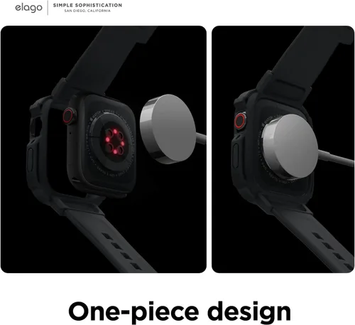 Vista 6 de elago Armor - Funda con correa compatible con Apple Watch 9/8/7, compatible con iWatch de 1.772 pulgadas, 1.614 pulgadas, protección completa