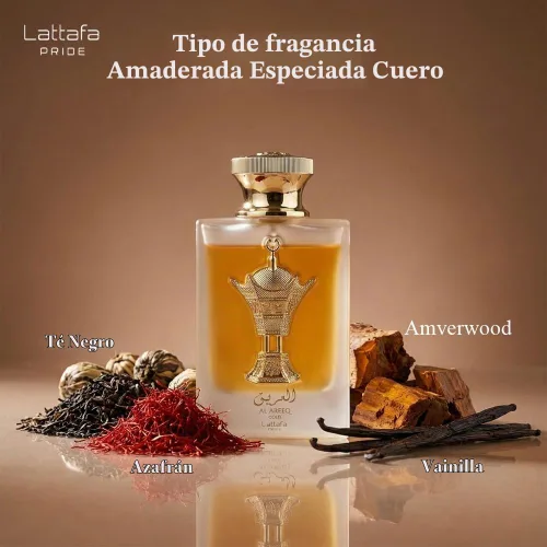 Vista 6 de Lattafa Al Areeq Gold Eau De Parfum Spray para Unisex, 3.4 onzas