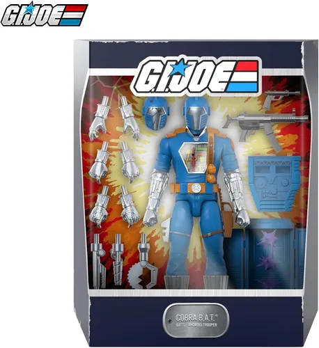 Vista 7 de Super7 ULTIMATES! G.I. Joe Cobra B.A.T. (Comic) - Figura de acción de G.I. Joe de 7 pulgadas con accesorios, coleccionables clásicos de dibujos