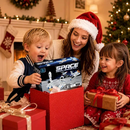 Vista 7 de Space Rocket Ship Juguetes Set para niños 3-5 5-7 con aerosol, luces