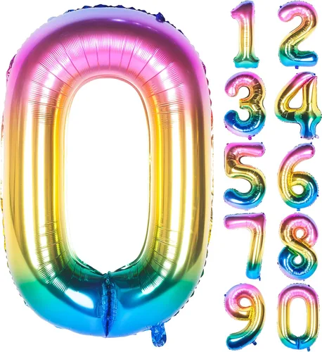 Vista 17 de Globos de 40 pulgadas para inflar con helio, de película de aluminio, para fiestas, cierre manual (púrpura 0)