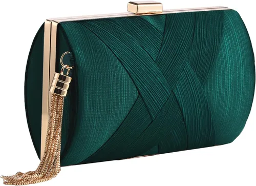 Vista 13 de Bolso de mano para mujer, bolso de mano de noche con borla, bolso cruzado y bolso de hombro para fiesta de noche de boda
