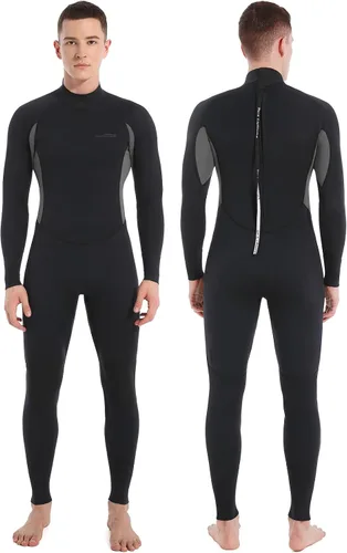 Vista 8 de Dark Lightning Trajes de neopreno para hombres y mujeres, traje de neopreno para hombres/mujeres para aguas frías, traje de neopreno de 3/2 mm
