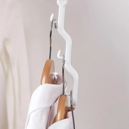 Vista 5 de 2 perchas para ropa, organizadores y almacenamiento para dormitorio, colgador de interior, ahorros de espacio, perchas para guardarropa, perchas