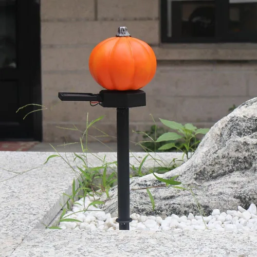 Vista 8 de Paquete de 2 luces LED con energía solar, paisaje, jardín, césped, Halloween, Jack-O-Lantern al aire libre