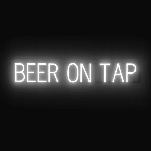 Vista 32 de SpellBrite Letrero de cerveza fría Letrero relacionado con la cerveza con aspecto de neón, fuente de luz LED verde 16.8 x 15.0 pulgadas