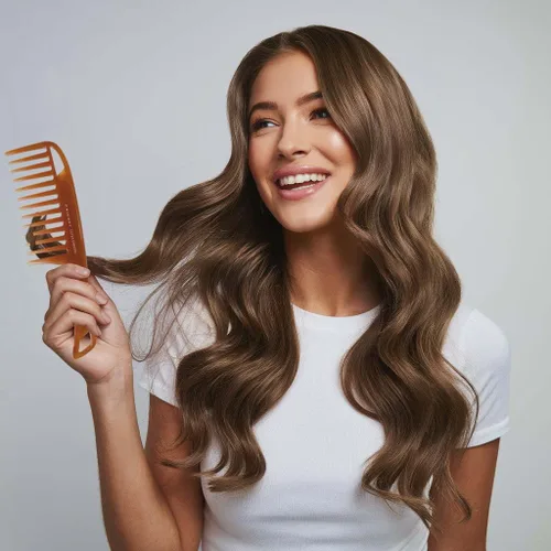 Vista 2 de Peine desembarazador ultra suave Cricket para cabello mojado, seco, largo y grueso. Anti-friz. Peine de ducha para desenredar con aceites de argán