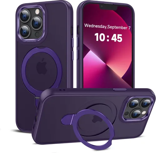 Vista 47 de LeYi Funda para iPhone 11 para MagSafe con soporte magnético, color negro