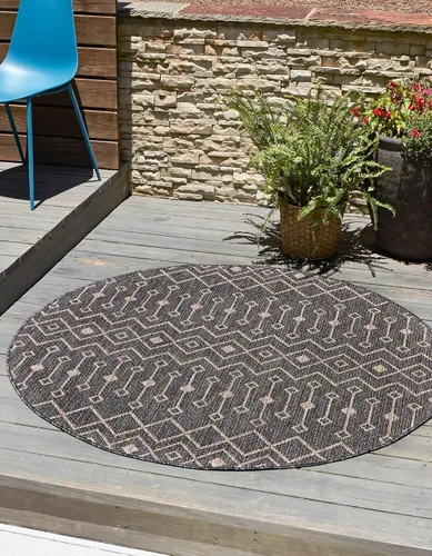 Vista 67 de Unique Loom Outdoor Trellis Collection - Alfombra de área con diseño de enrejado tribal (2 pies 2 pulgadas x 3 pies 1 pulgada, ovalada, azul/marfil)