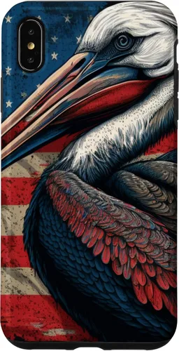 Vista 11 de Funda para iPhone 16 Pelican Bird Patriotic Vintage American Flag Pelícano