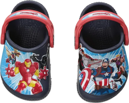 Vista 8 de Crocs Boys Fun Lab Batman - Zuecos para niños Parche de Vengadores