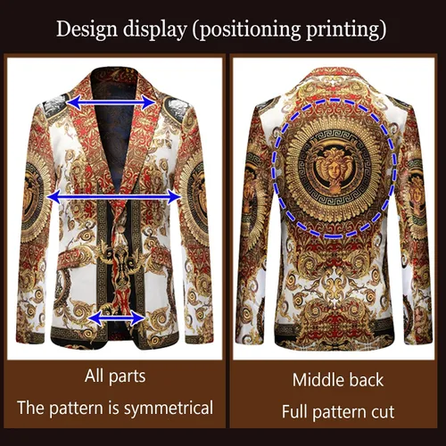 Vista 6 de Chaqueta de traje para hombre, chaqueta deportiva de negocios, chaqueta de esmoquin floral, traje bordado con solapa para fiesta