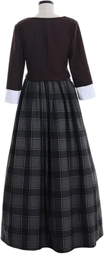 Vista 5 de Vestido escocés para mujer, disfraz de cosplay de Claire Fraser, de Outlander