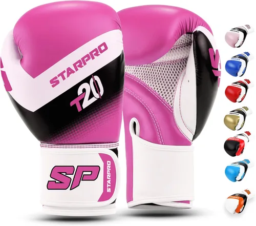 Vista 11 de Starpro Guantes de boxeo con soporte y protección inigualables para la muñeca, entrenamiento, muay thai, hombres y mujeres, varios colores y tamaños