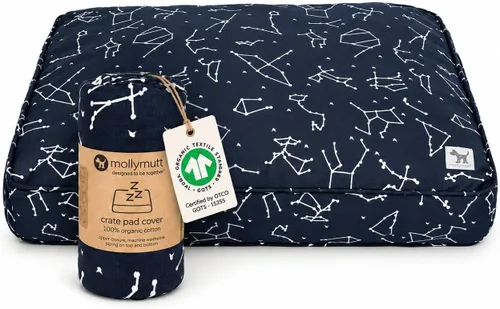 Vista 9 de Molly Mutt Morning - Funda para jaula de perro, 100% algodón orgánico con certificación GOTS para cama de perro o cachorro, duradera, lavable