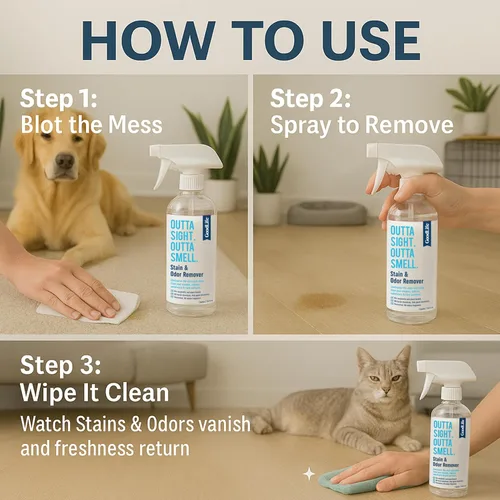 Vista 3 de Spray natural para eliminar olores y manchas, sin perfume, a base de plantas, limpiador seguro para niños y mascotas, respetuoso con el medio